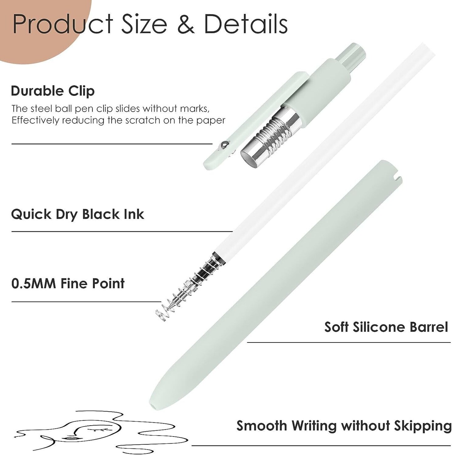 Smooth Writing Gel Pen 6 packs