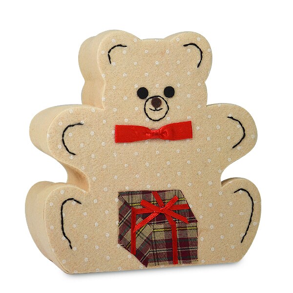 Teddy Bear Gift Box with Soft Felt Touch
