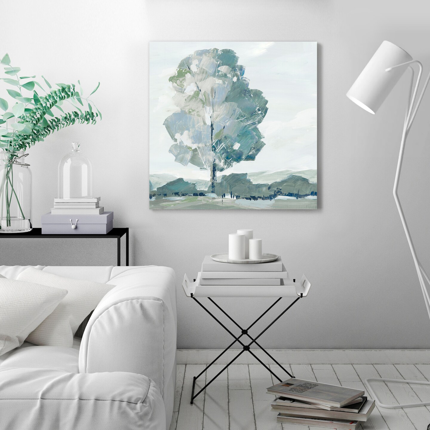 Blue Tree Forest I by PI Creative Art 10x10 Gallery Wrapped Canvas - Americanflat