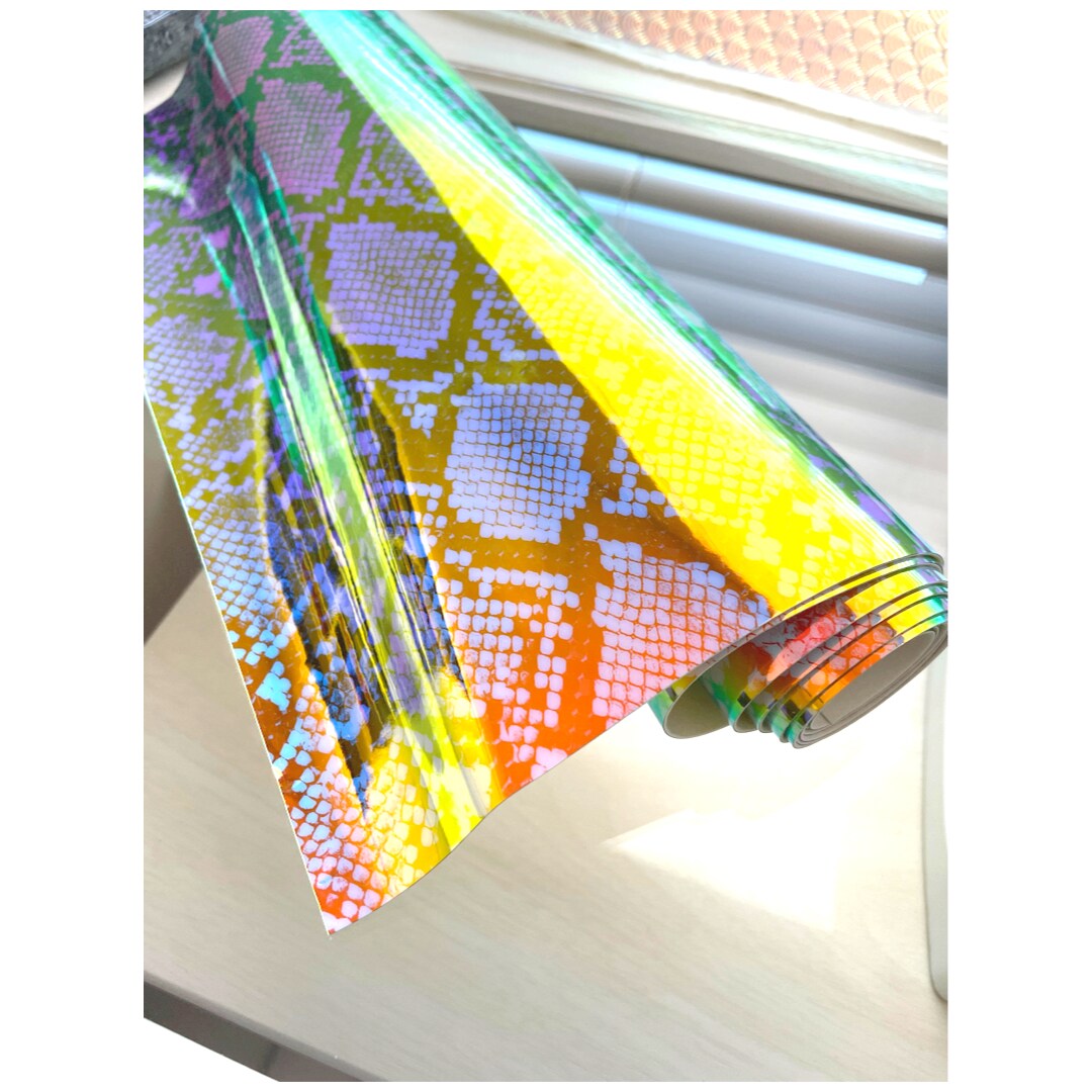 Holographic Snake Print Vinyl