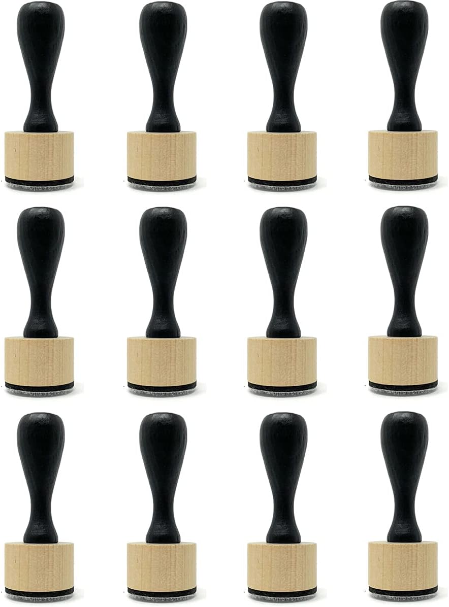 Mini Ink Blending Tools Bulk (12 Pack) Round for Stamp Ink Distressing, Blending, Alcohol Ink, Dabber Tool Applicator and More