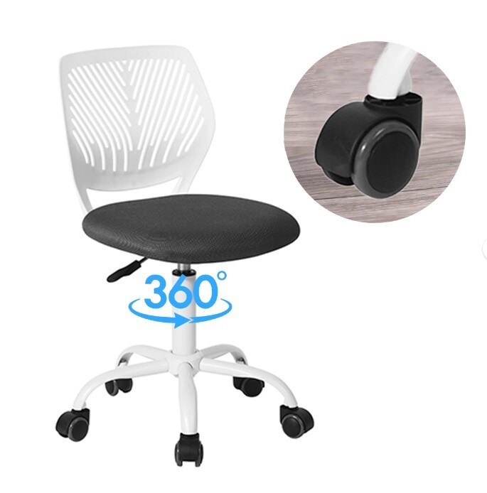Teenage Task Office Chair: Gray, Ergonomic Computer Office Chair, Small, Adorable Chair with Breathable Mesh Seat for Students, Lumbar Support