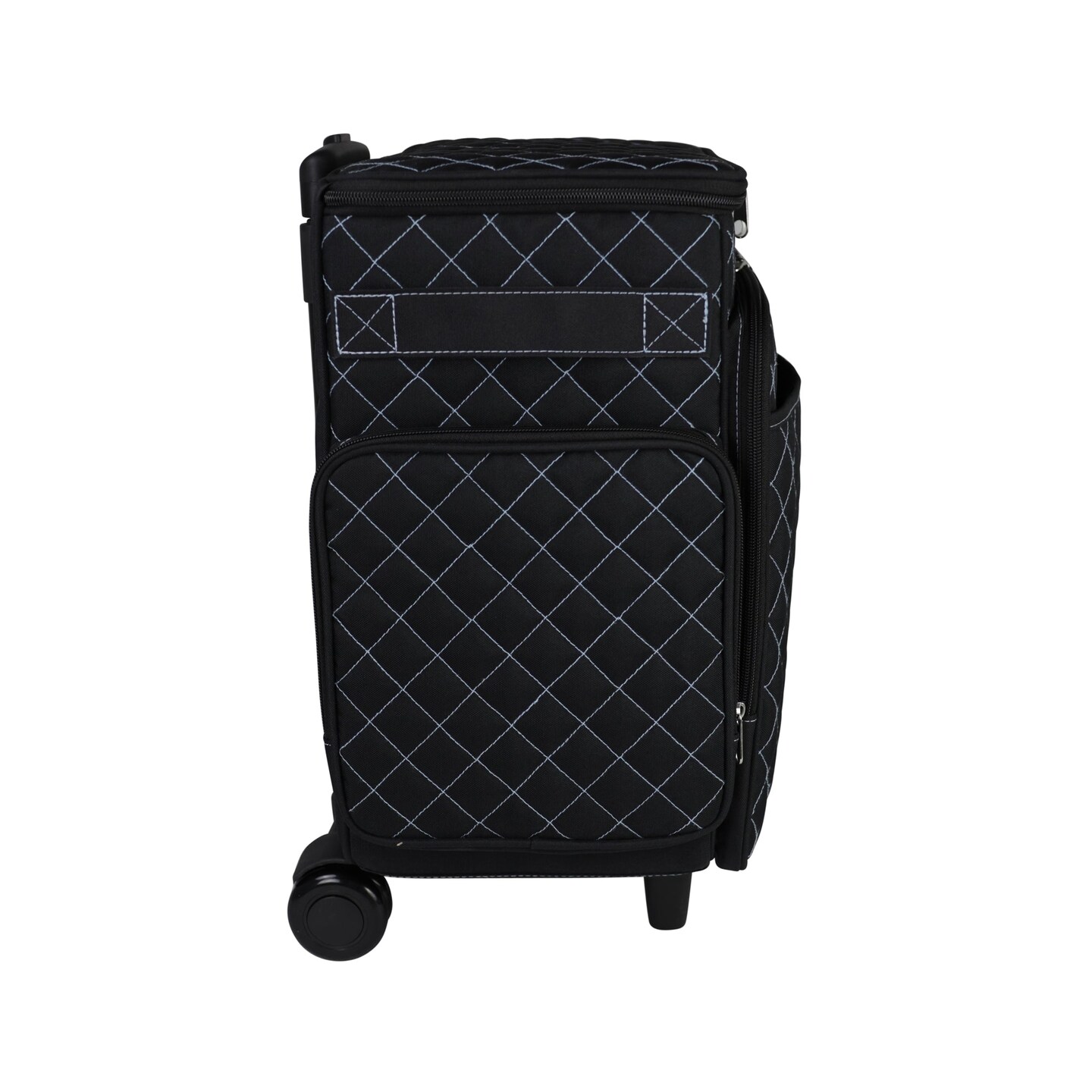 Rolling Scrapbook Case, Black &#x26; Blue Quilted
