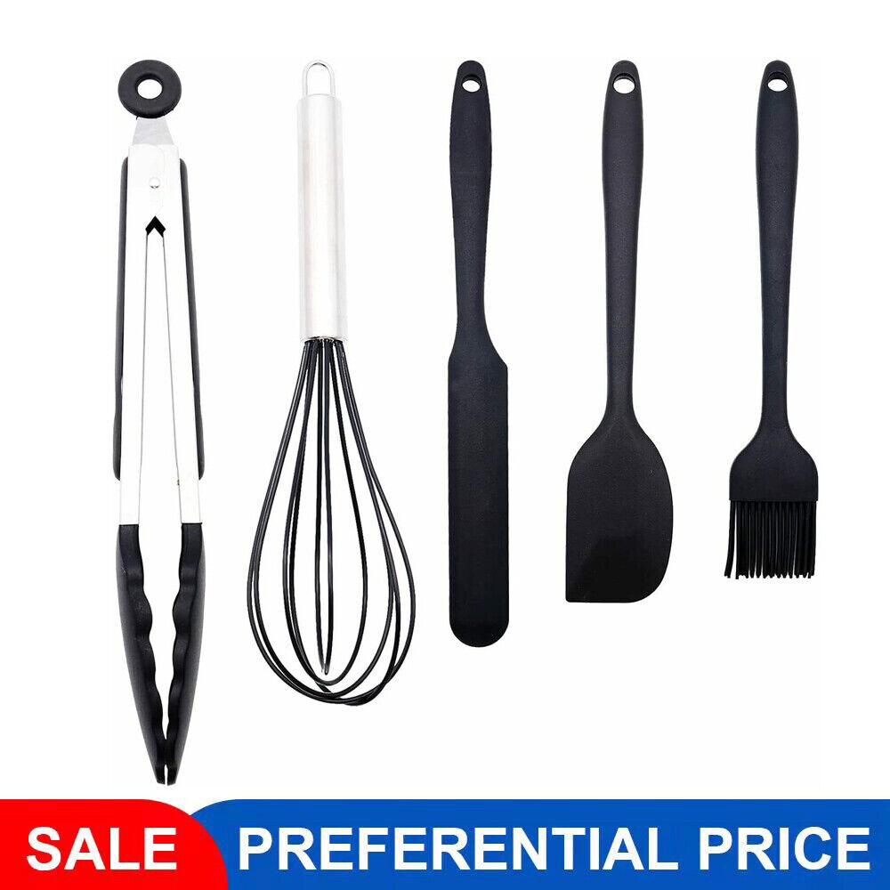 Silicone Cooking Utensils Set Heat Resistant Non stick Baking Kitchen.