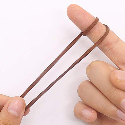 2.6mm Suede Cord, 100 Yards Flat Faux Leather Cord for Jewelry Making, Necklace and Bracelet Making, Dream Catchers and DIY Crafts (Brown)