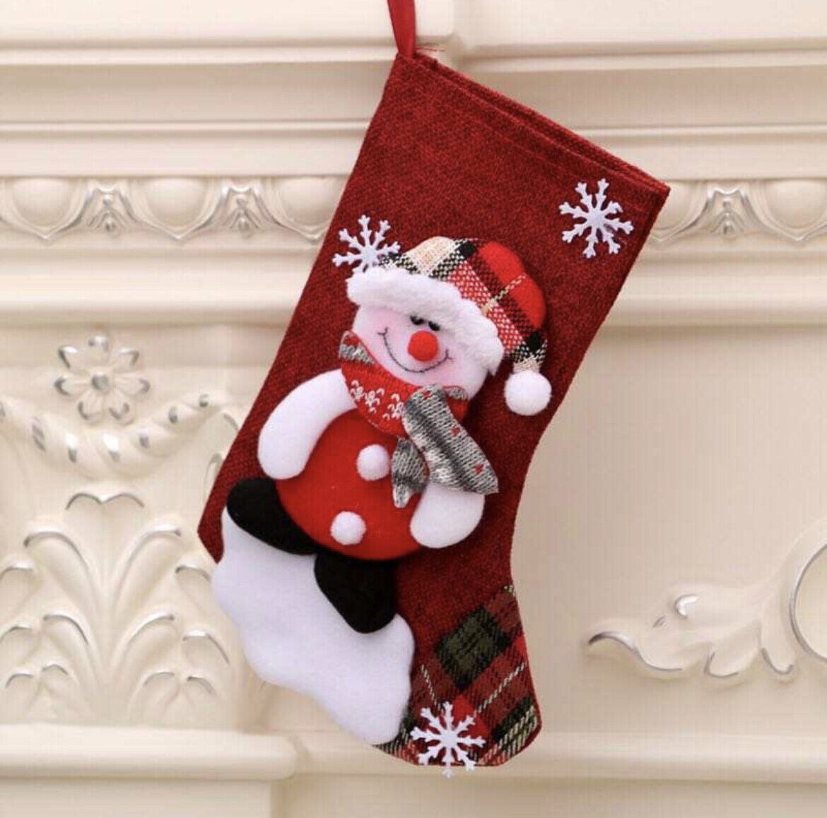 Thick Christmas Stocking Santa Candy Gift Bag 4 pcs