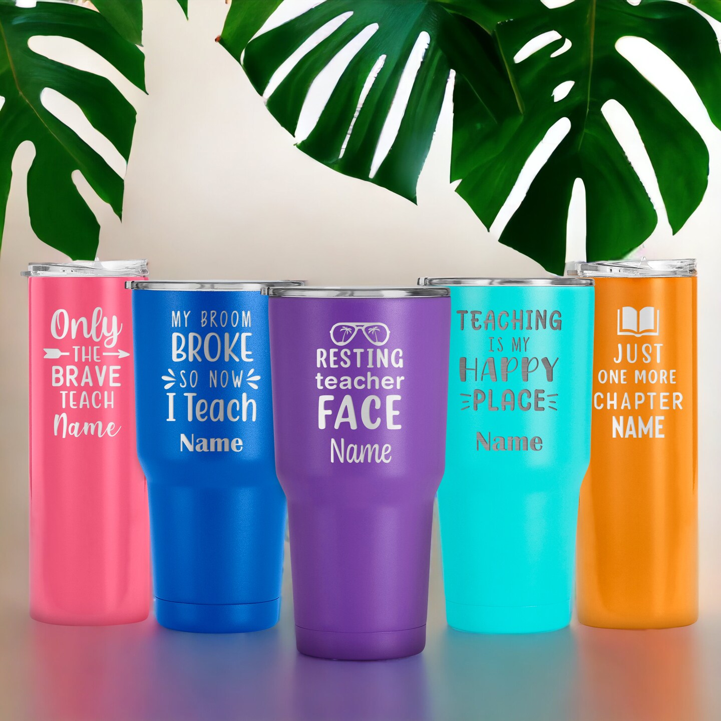 Funny Teacher Tumbler Cup, Teacher Quote Mug, Laser Engraved Travel Cup, Personalized Teacher Birthday Gift, Insulated Teacher Coffee Mug
