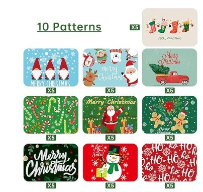 50 PCS Christmas Cookie Tins with Lid, Foil Treat Containers for Holiday Gift Giving and Food Storage -