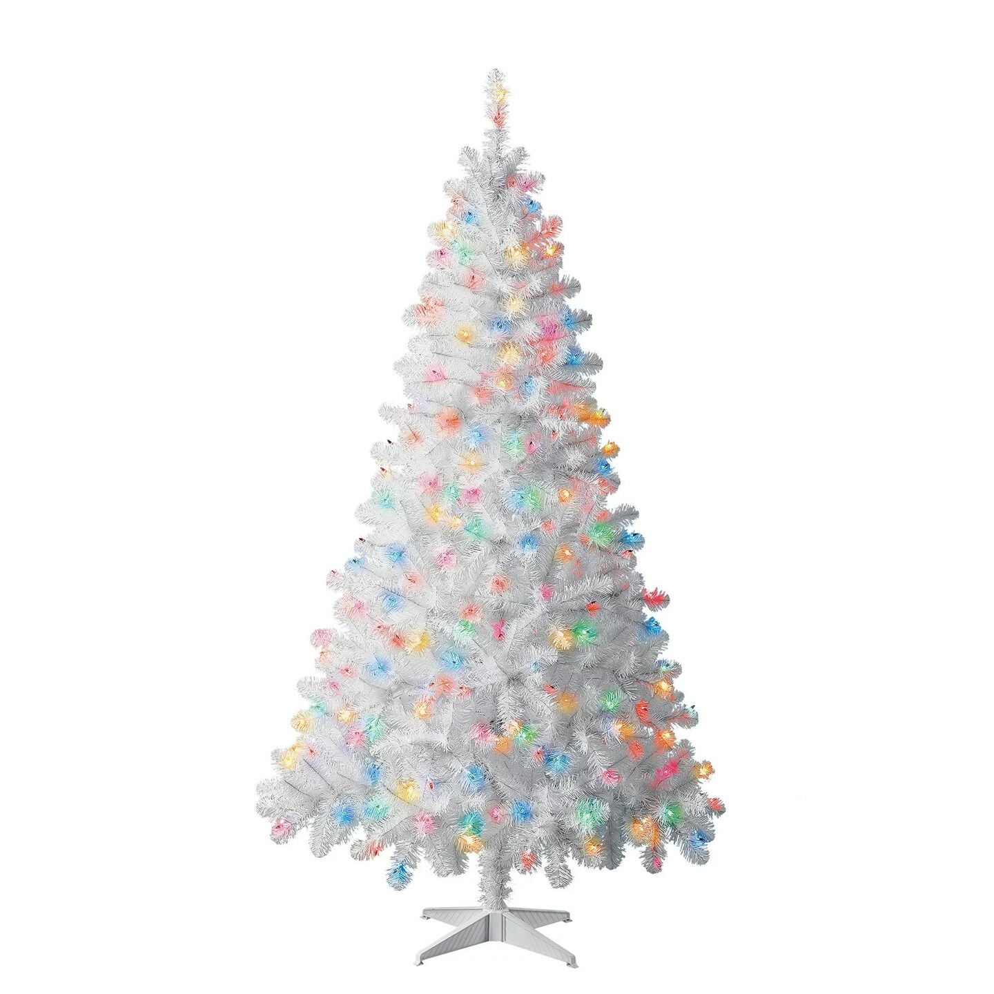 6.5 ft Pre-Lit Madison Pine Artificial Christmas Tree, Multi-Color Incandescent Lights
