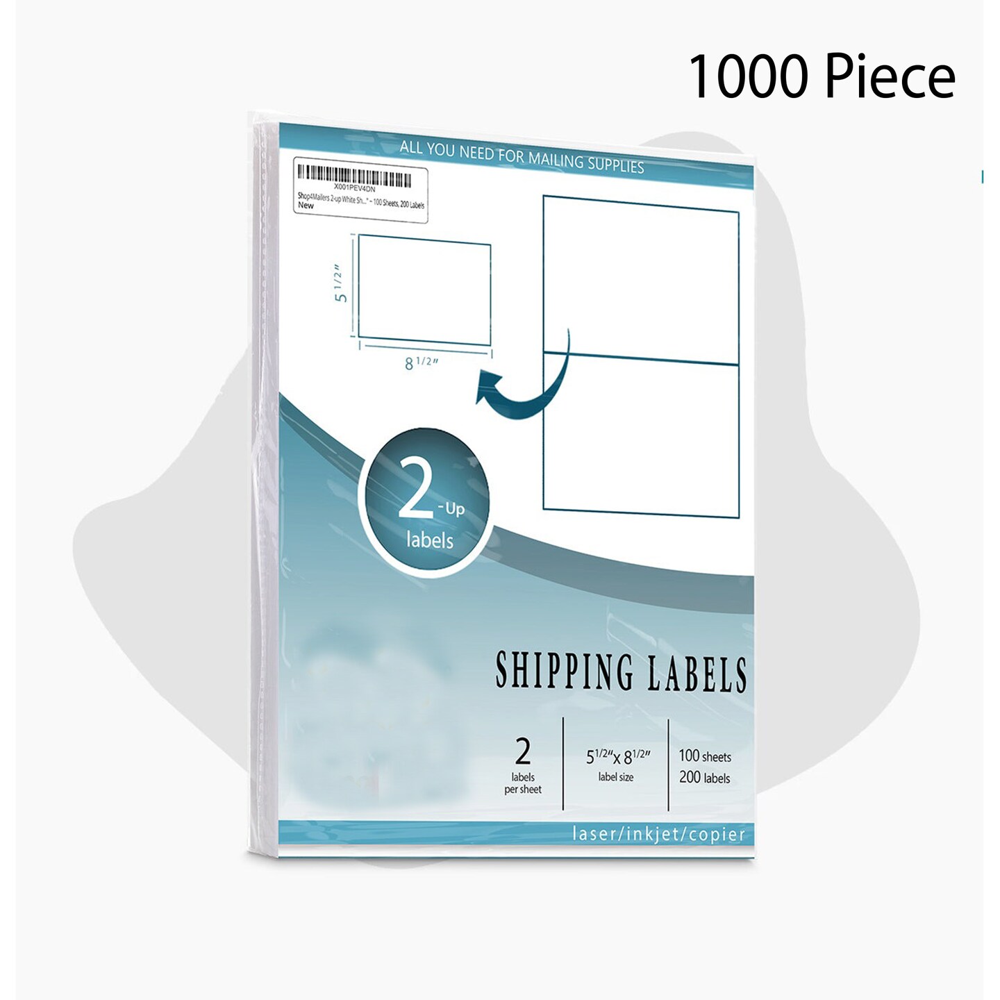 Professional Shipping Labels Mailers with 30-Up White Shipping Labels in 1” x 2 5/8” | Raheev®