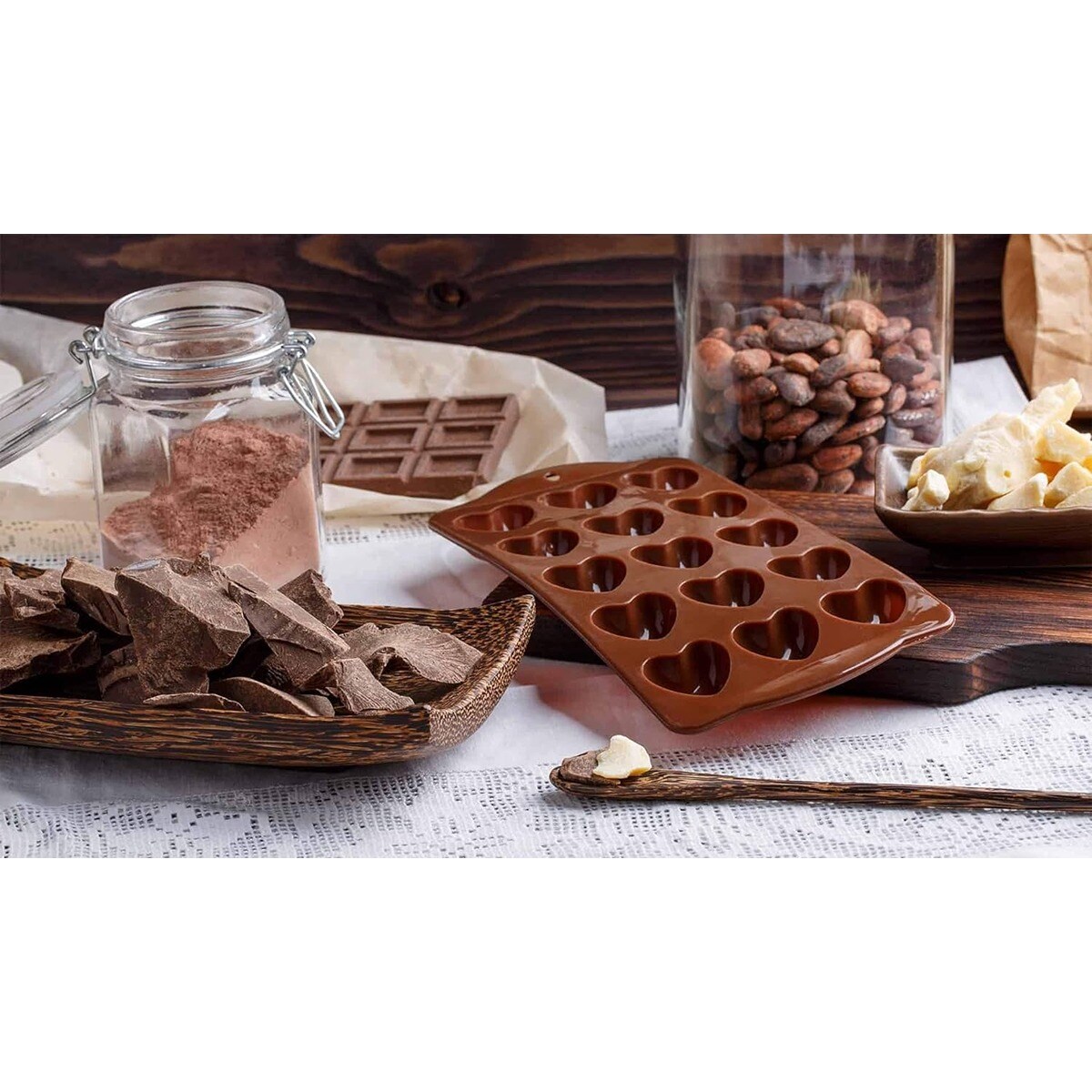 Non-stick Christmas Silicone Chocolate and Candy Moulds 6 packs