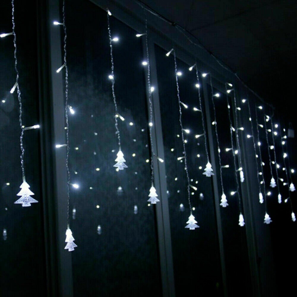 Christmas LED Curtain Window String Lights for Xmas Tree Decor