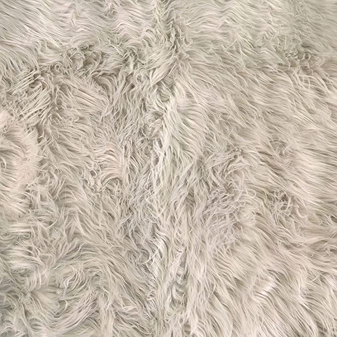 FabricLA Shaggy Faux Fur by The Yard | 108 inch x 60 inch | Craft & Hobby Supply for DIY Coats, Home Decor, Apparel, Vests, Jackets, Rugs, Throw