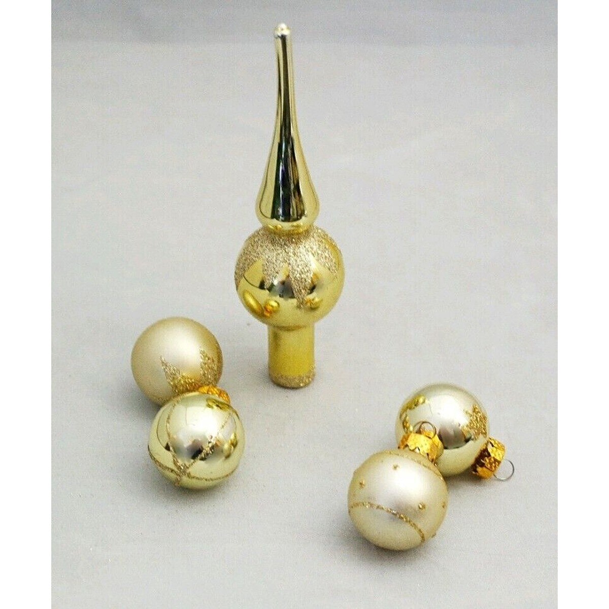 Mini Ball Finial Glass Christmas Ornament Set of 15