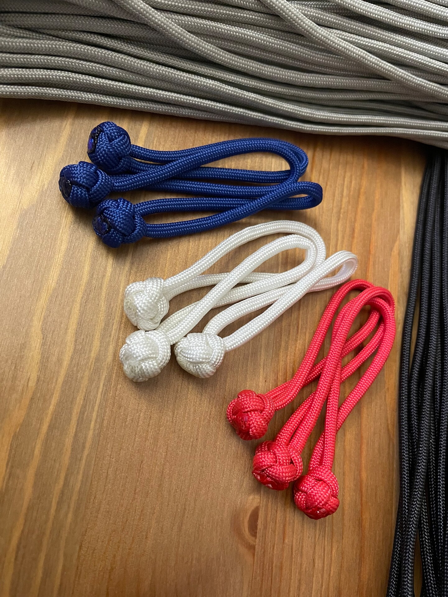 Mini Diamond Knot Paracord Zipper Pull Blank (No bead included -- for use  with mini sized beads)