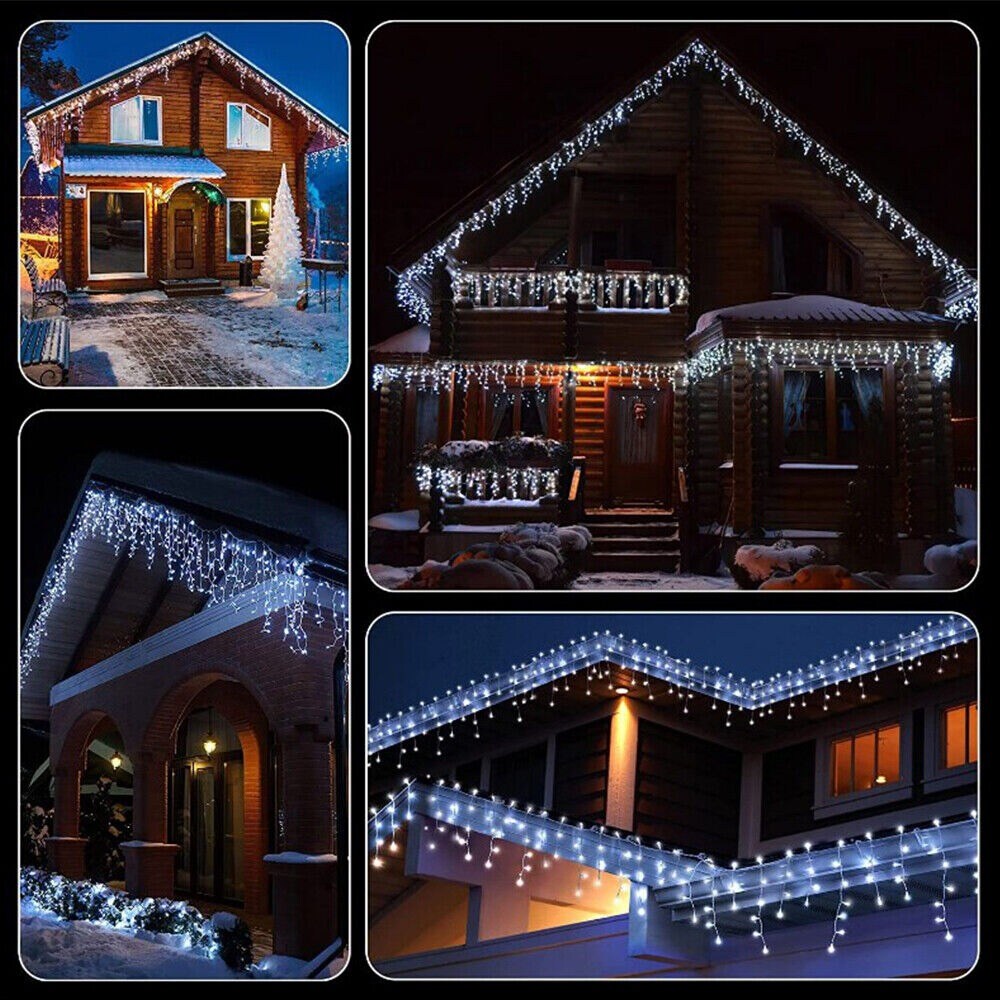 Solar-Powered Outdoor Christmas LED Lights