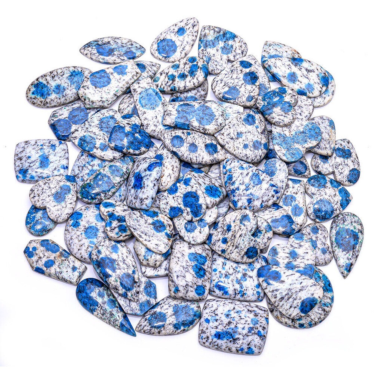 50 Carat Natural Blue Azurite Cabochon Loose Gemstone
