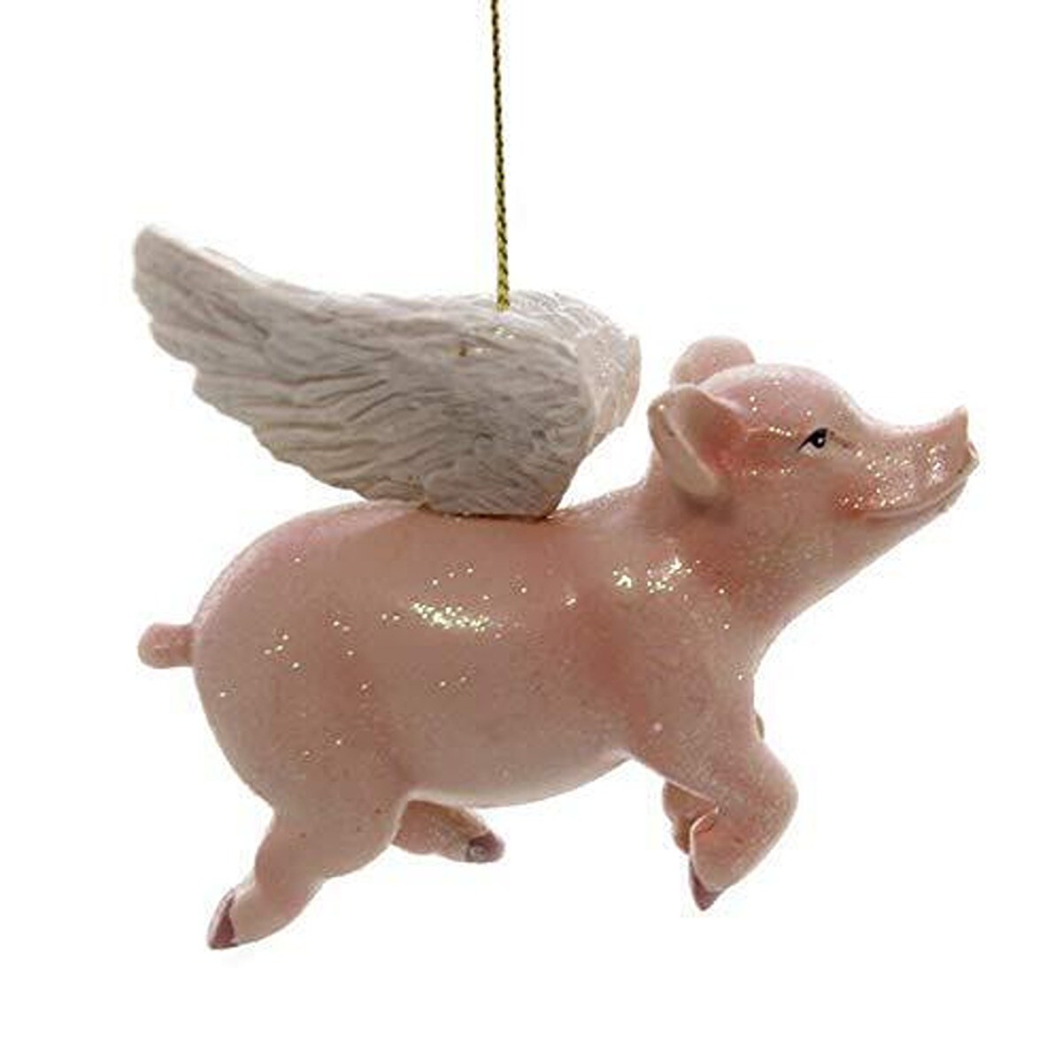 Flying Pig with Wings Christmas Tree Ornament