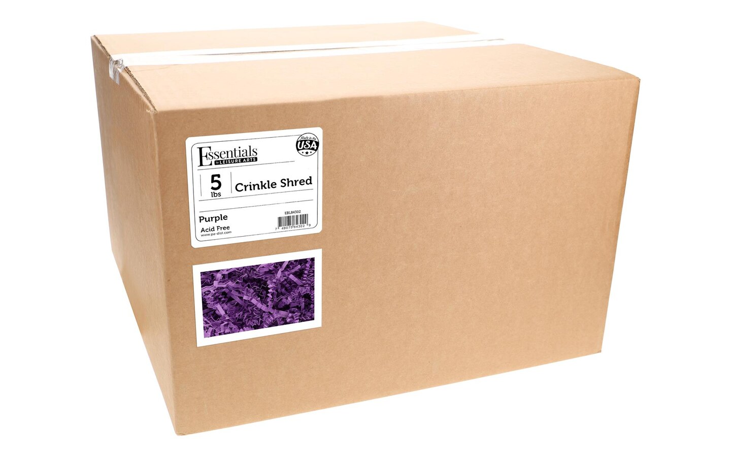 Essentials by Leisure Arts Crinkle Shred Box, Purple, 5lbs Shredded Paper Filler, Crinkle Cut Paper Shred Filler, Box Filler, Shredded Paper for Gift Box, Paper Crinkle Filler, Box Filling