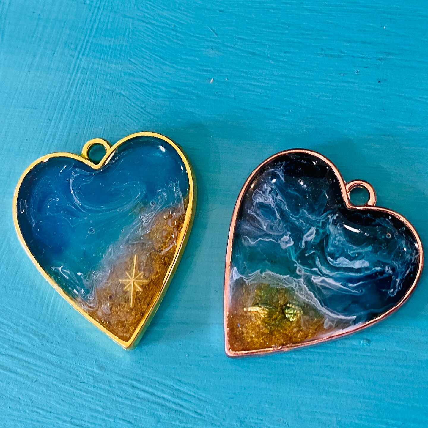 UV Resin Pendant Ocean Beach Themed image 1