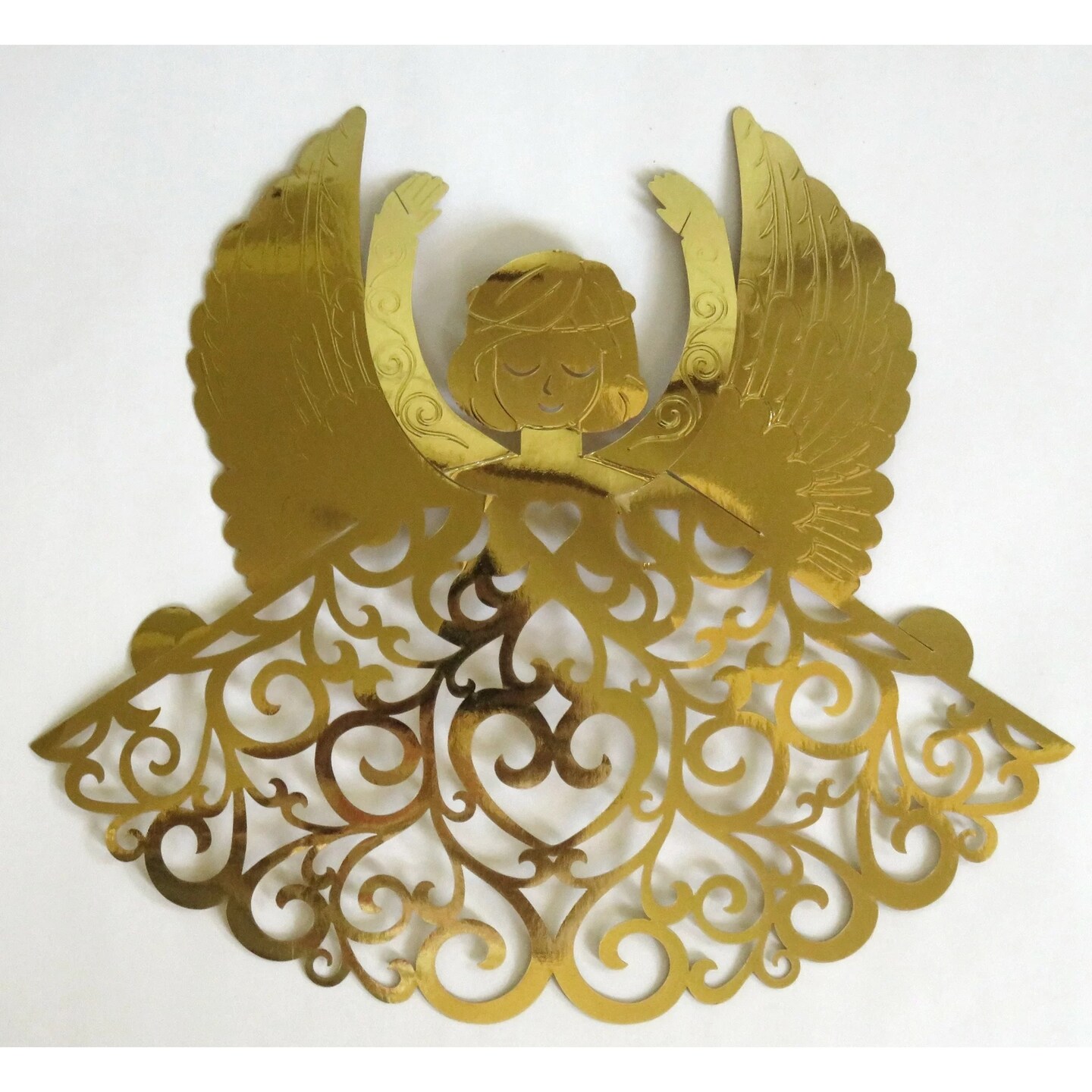 Pop-up Gold Angels Christmas Tree Ornaments (6 ct.) 6.5 Inches Tall