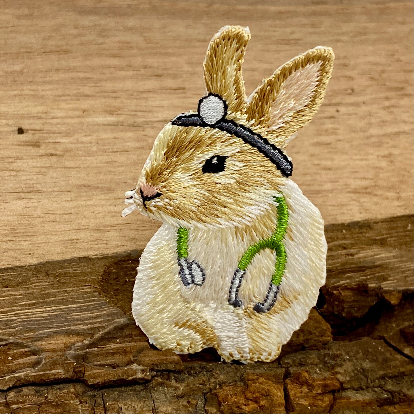 Doctor Rabbit, Medical Hare, Bunny, Embroidered, Iron on Patch