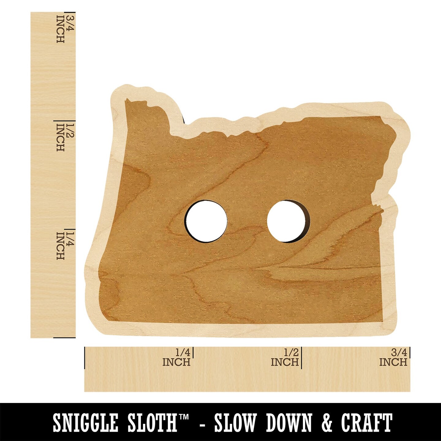 Oregon State Silhouette Wood Buttons for Sewing Knitting Crochet DIY Craft