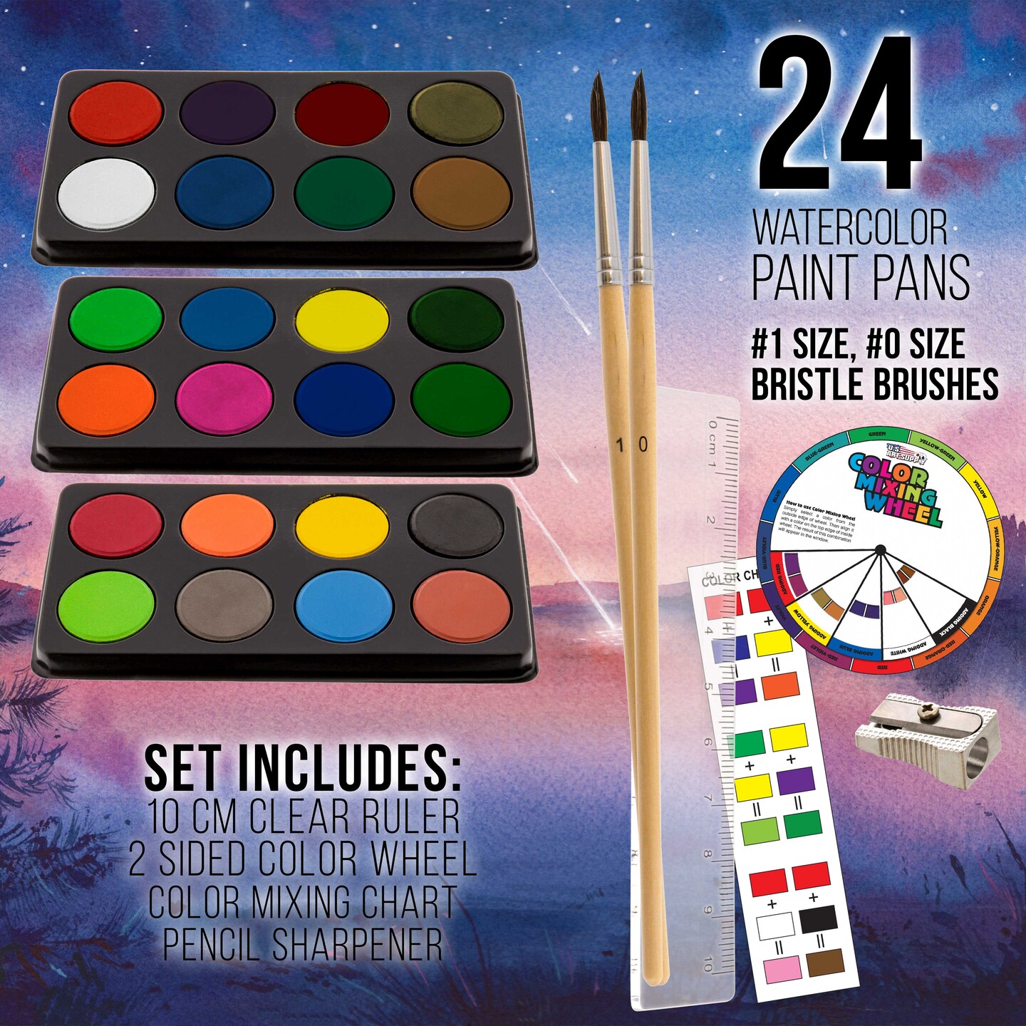 145 Piece Art Set, Deluxe Mega Aluminum Box & Drawing Kit With Colored  Pencils, Markers, Watercolor Paints, Crayons, Hb Pencils, Watercolor Cake,  Brus