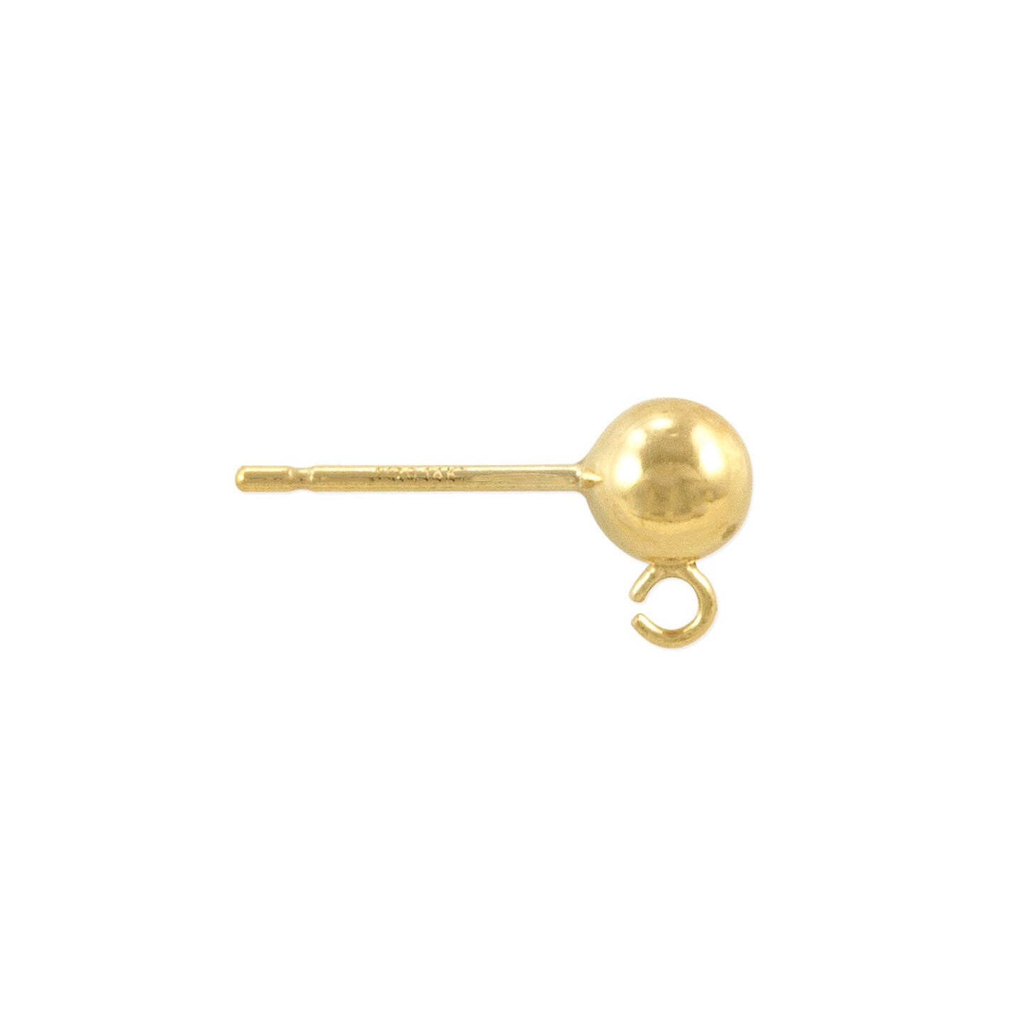 JewelrySupply Gold Filled 5mm Ball Post Earrings (1 Pair of Gold Filled [1/20 14K] Earrings)