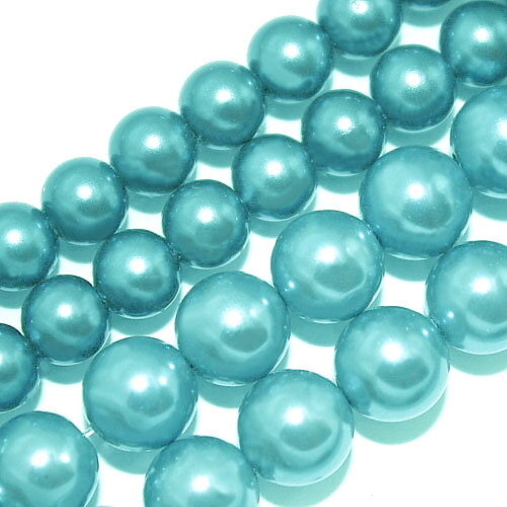 Kitcheniva Light Turquoise Glass Pearl Beads 4mm to 8mm