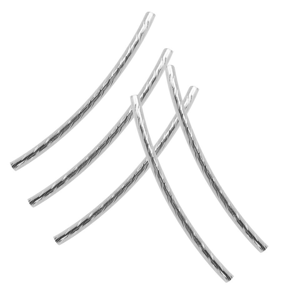 200Pcs Curved Noodle Tube Spacer Beads DIY Jewelry Making Accessories