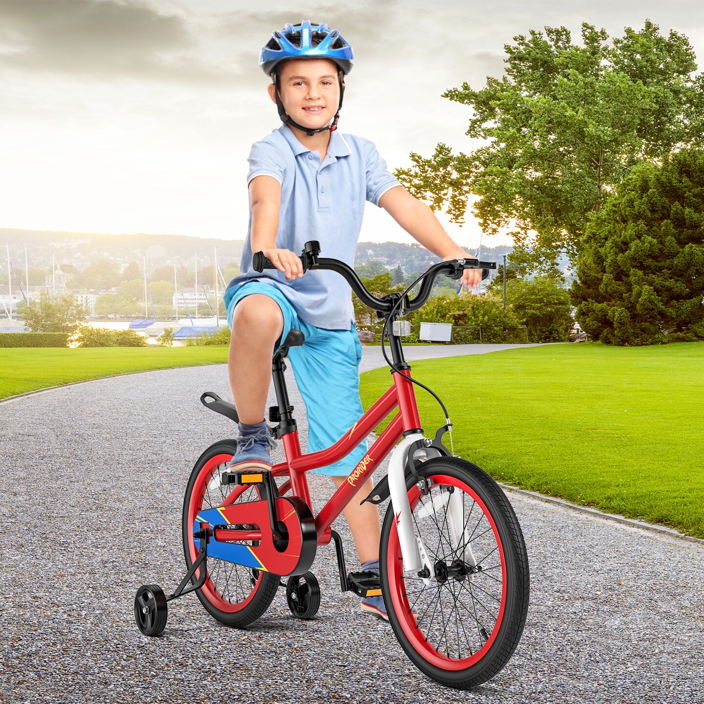 18 Feet Kid&#x27;s Bike with Removable Training Wheels