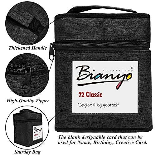  Customer reviews: Bianyo Classic Alcohol Markers Set, Pack of  72, Dual Tip Bullet & Chisel Art Marker, Black Case with a Designable  Card for Coloring, Drawing, Sketching, Outlining