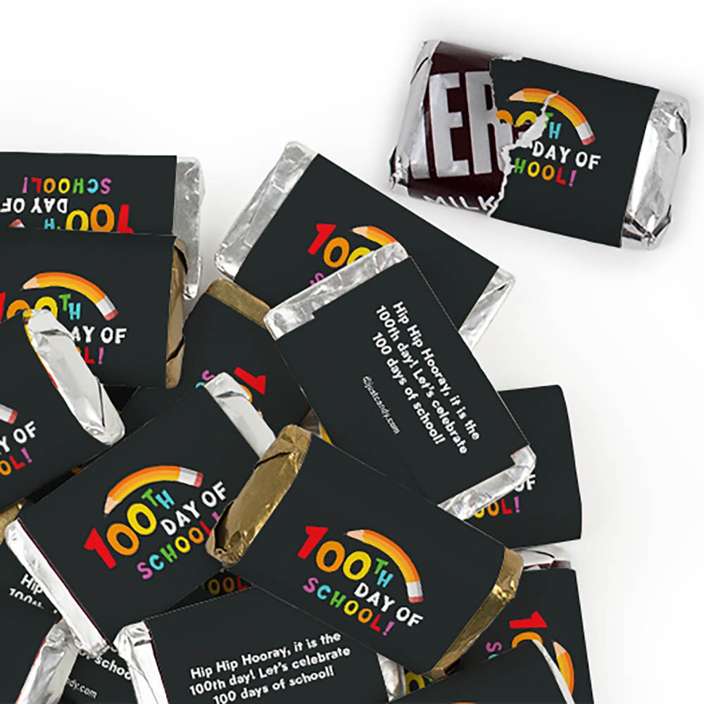 100th Day of School Candy Party Favors Hershey's Miniatures Chocolate