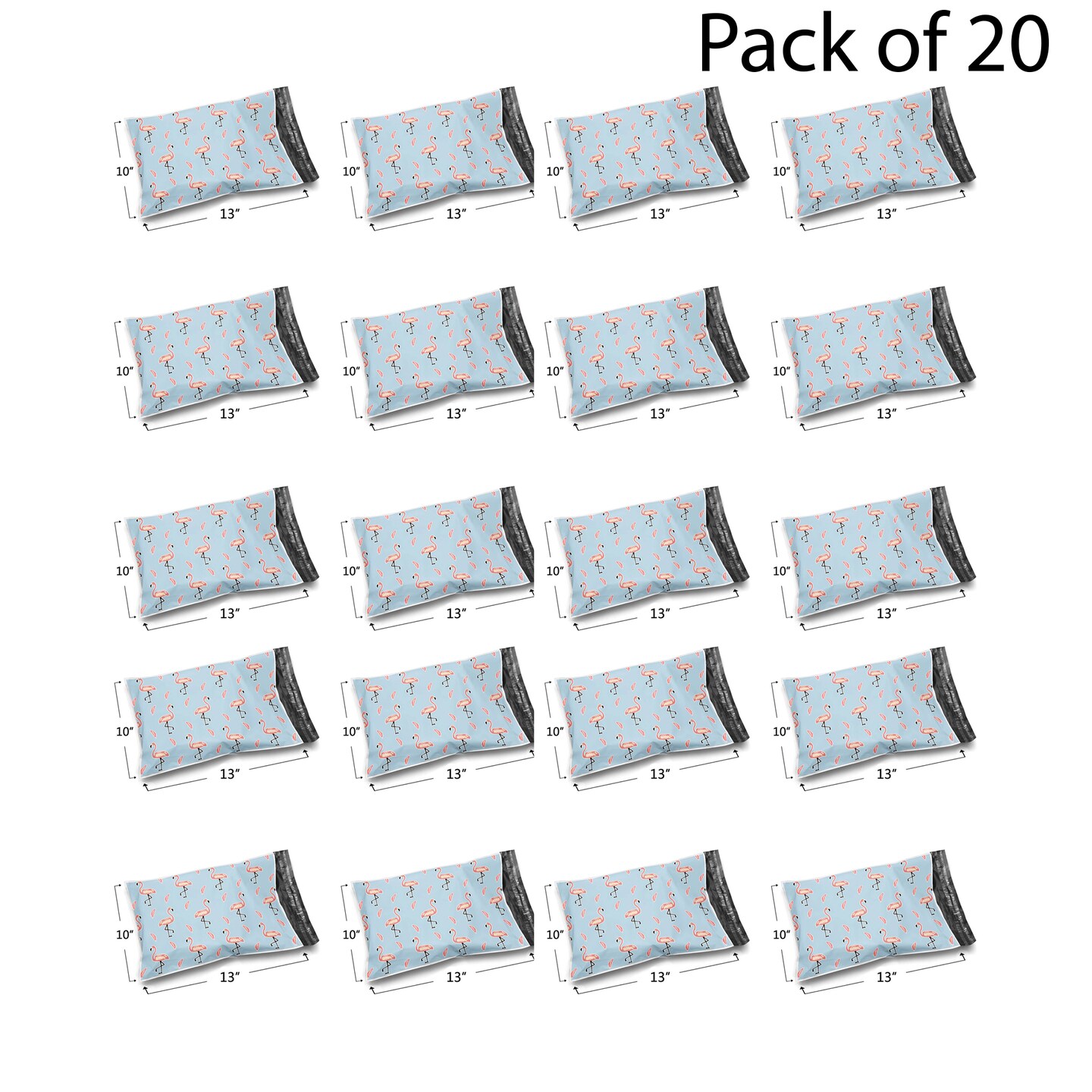 Design Poly Mailer Envelopes 10" x 13" Glossy Multi Pack & Design