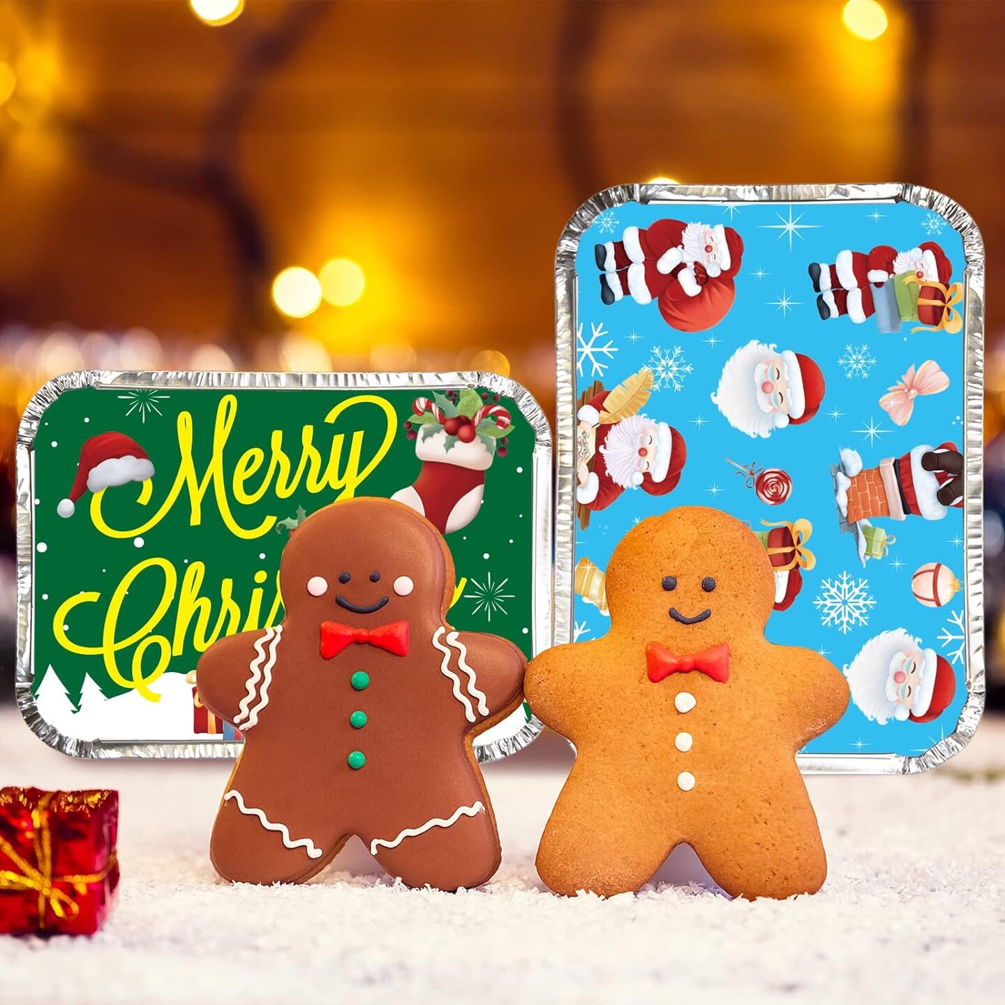 36 PCS Disposable Santa Goodie Sacks Containers Christmas Winter Party Favors
