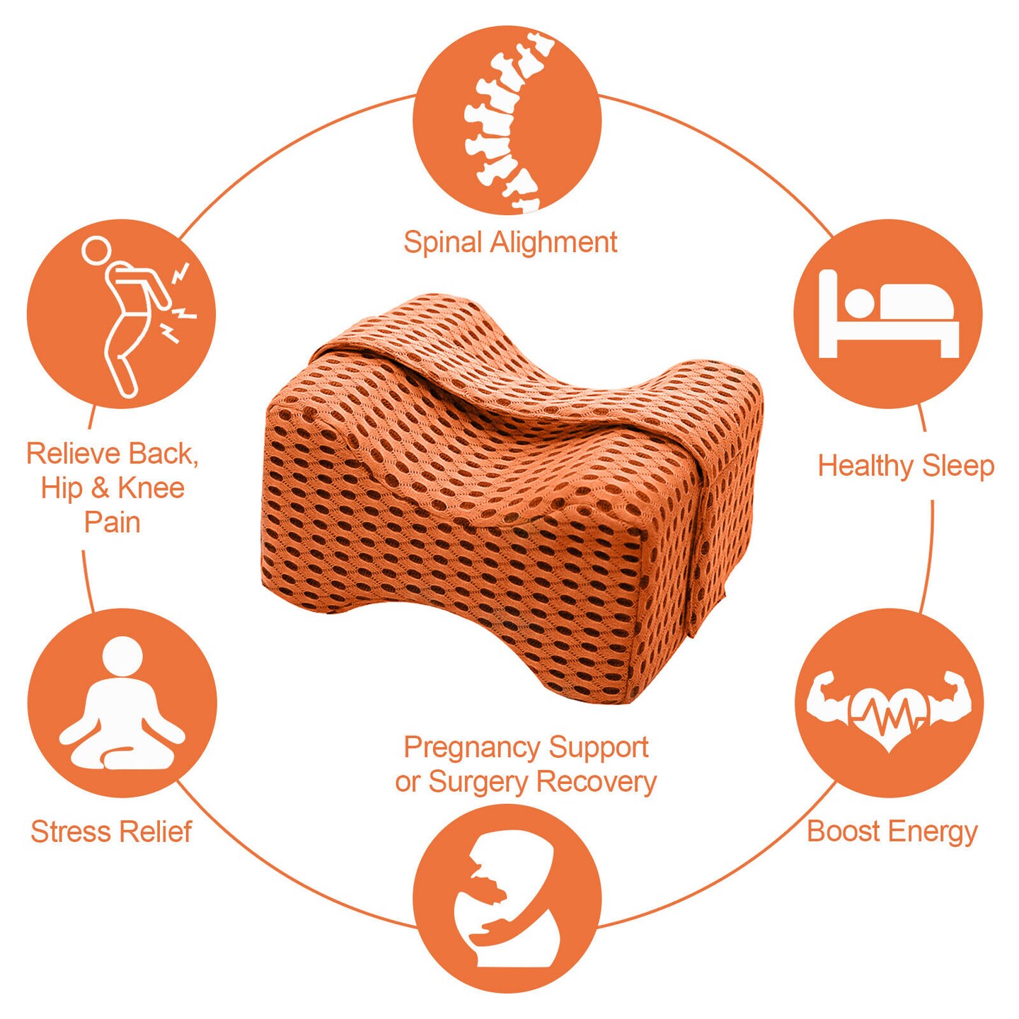 Kitcheniva Memory Foam Leg Pillow Side Sleeper Knee Support Cushion