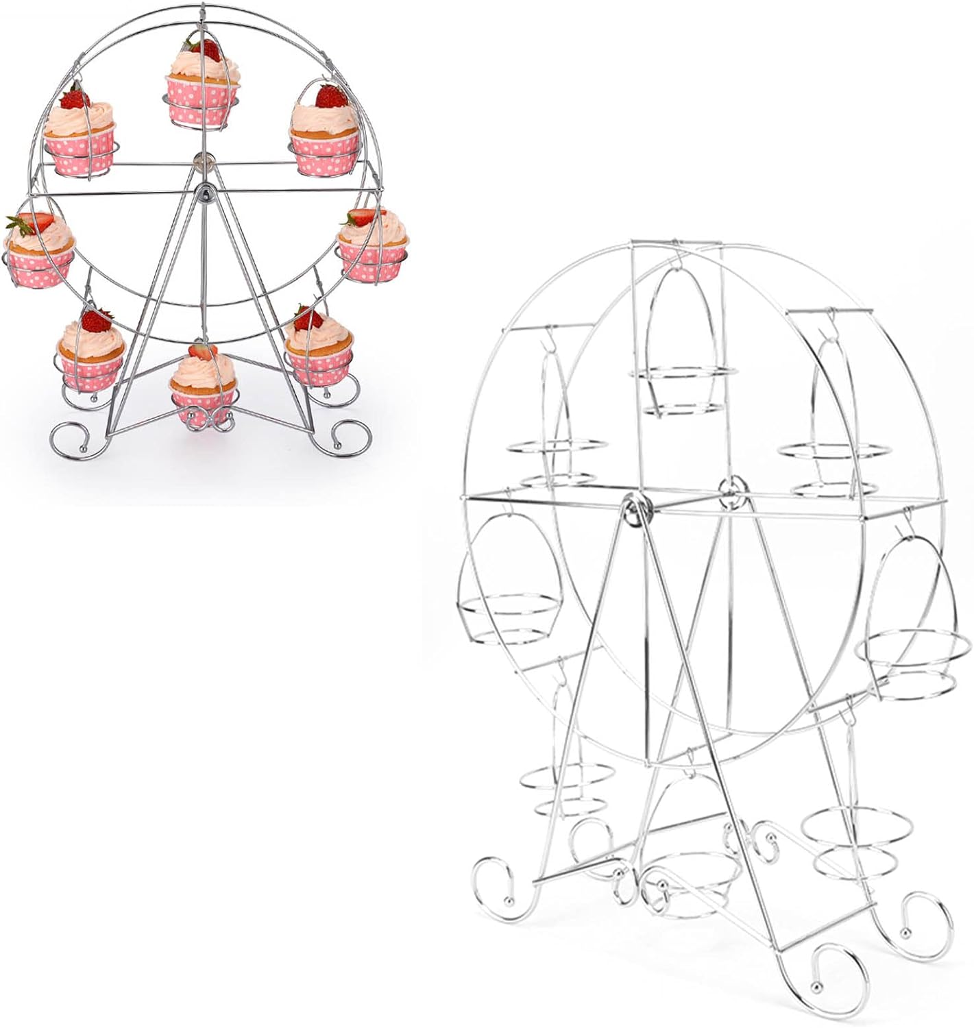 Ferris Wheel Cupcake Stand Dessert Serving Tray Cupcakes Holder Rack Cupcake Display Wedding Party Furnishing Accessories