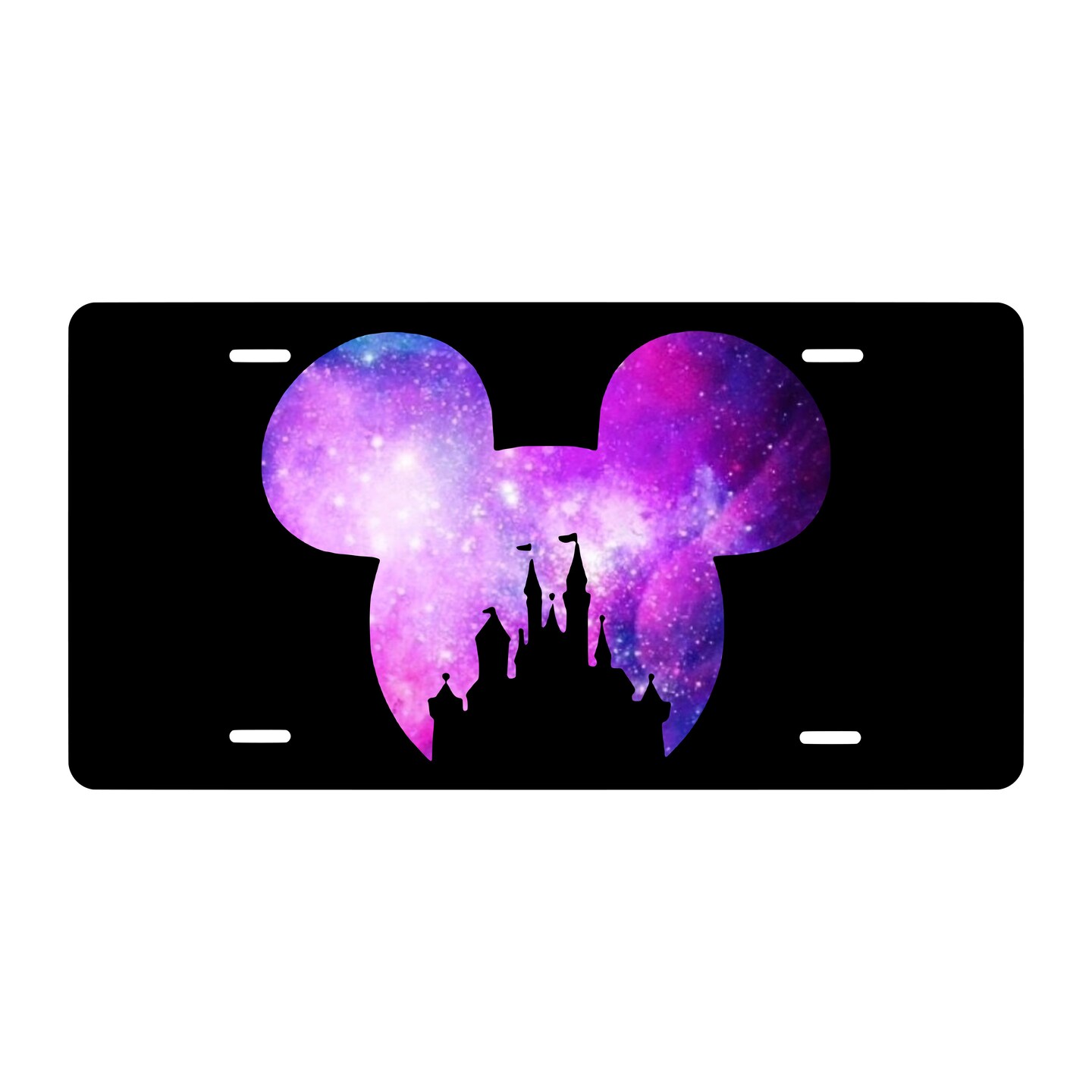 Disney Castle Silhouette in Mickey Ears Vanity License Plate | Decorative Auto Tag | Wall Decor | Sign | Room Art | Man Cave | She Shed | product 2