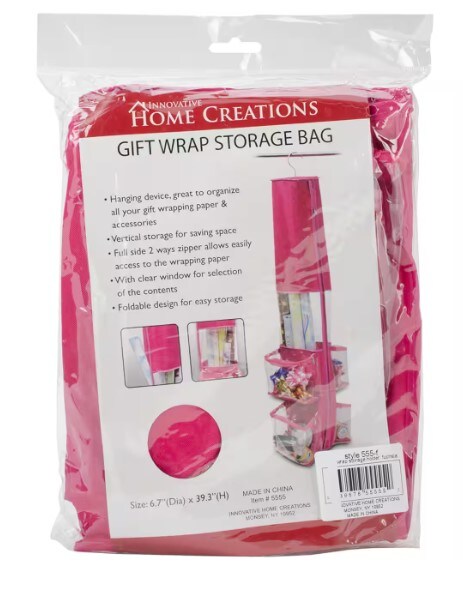 Hanging Wrapping Paper Storage Bag