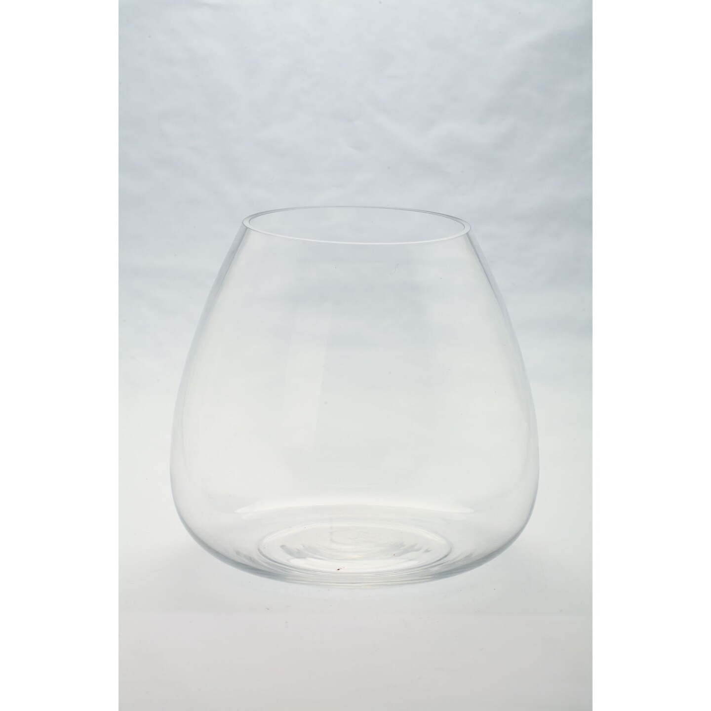 Contemporary Home Living Transparent Cylindrical Hand Blown Glass Vase - 10.5&#x22; - Clear