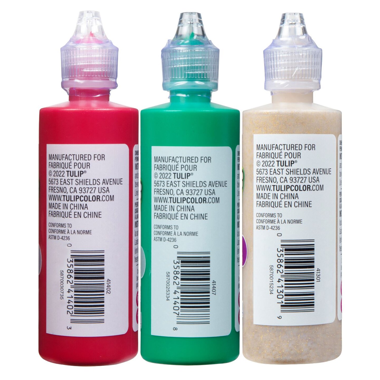 Tulip Puff Paint Shiny Christmas 4 fl. oz. 3 Pack