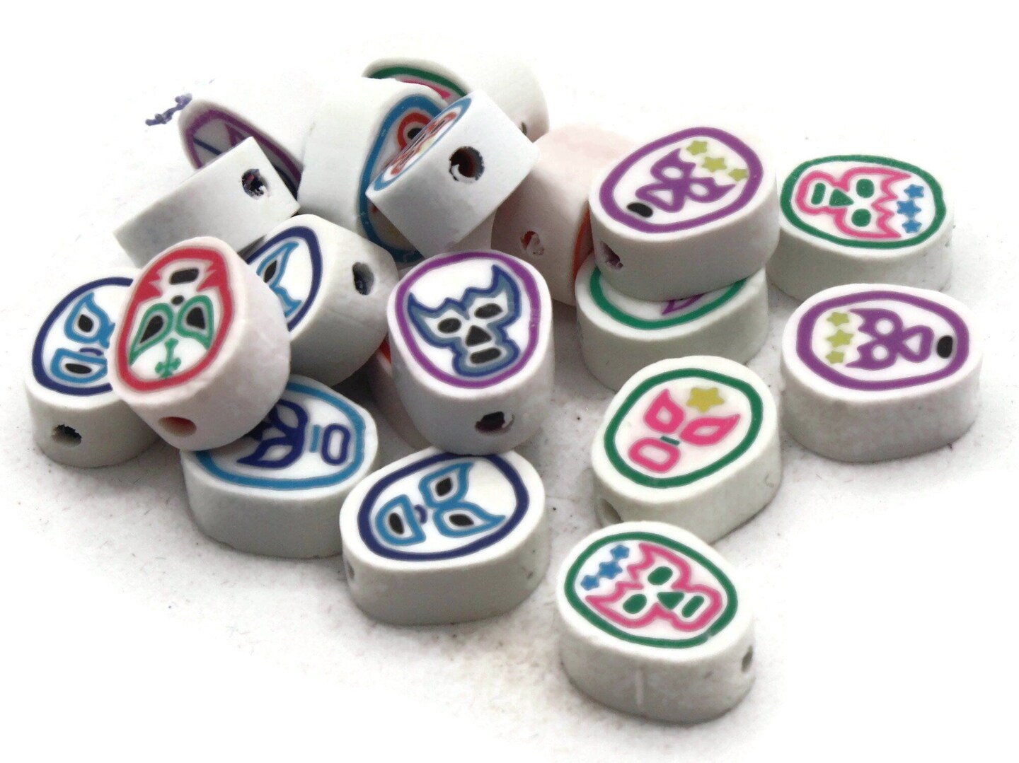 20 Clay Luchador Masks Polymer Clay Mixed Multicolor Beads Michaels