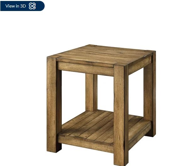 Bryant Rustic Maple Brown Solid Wood End Table