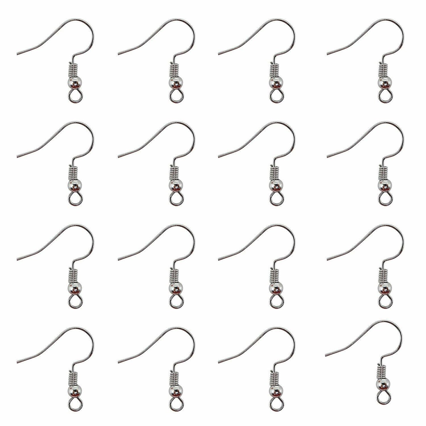 Kitcheniva 200 Pcs DIY Jewelry Making Findings Earring Hook Coil Ear Wire