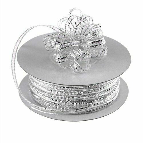 1/8" x 50 Yards Pull String Organza Ribbon for Wedding Decor and Favors