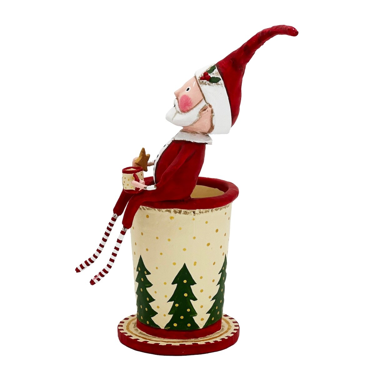 Lori Mitchell Christmas Collection: Cocoa and Cookies Santa Figurine