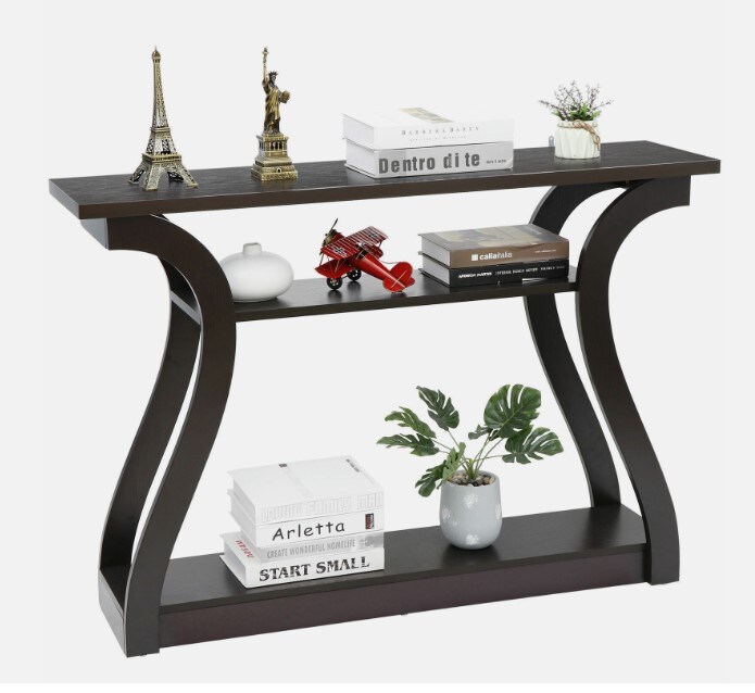 47" Contemporary Console Table End Side Table Sofa Entryway Hall Display with Storage