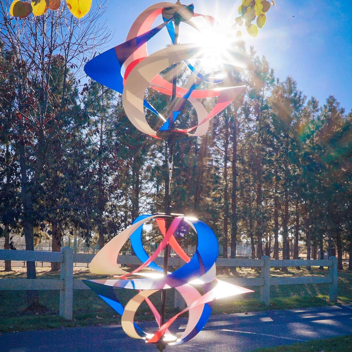 Red, White and Blue Poly Double Vortex Spinner