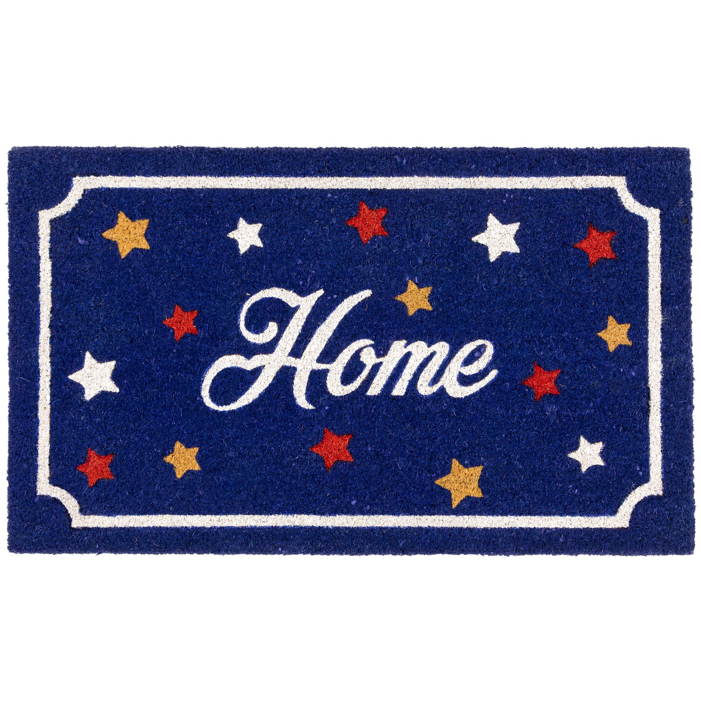 Northlight Blue Coir &#x22;Home&#x22; Americana Outdoor Doormat 18&#x22; x 30&#x22;